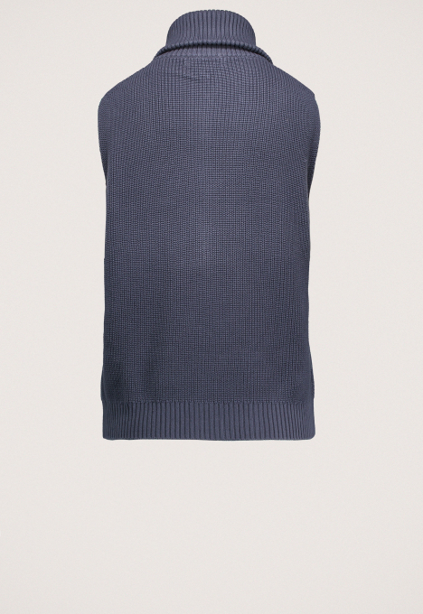 Gebreid Mouwloos Zip Thru Vest