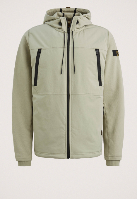 Hybrid Jacket Van Een Materiaalmix