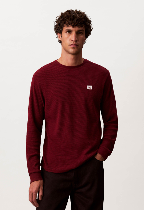 Waffle badge crew tee