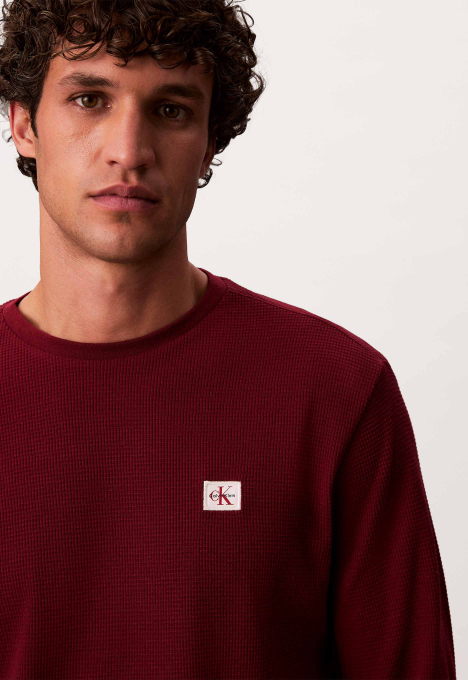 Waffle badge crew tee