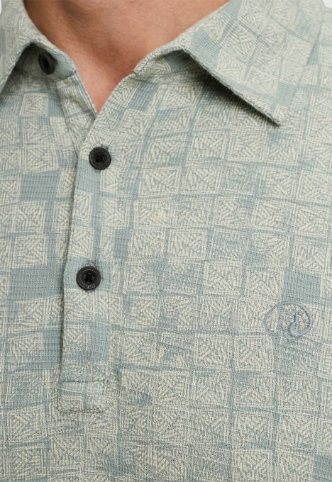 Waffle Printed Polo
