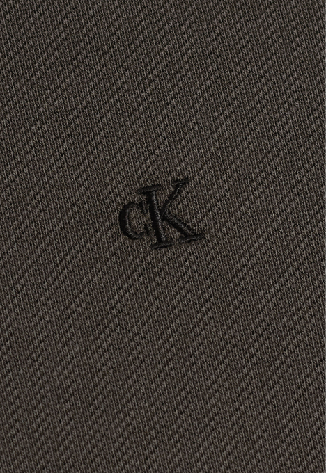 Monogram pique tipped polo