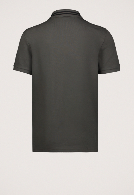 Monogram pique tipped polo