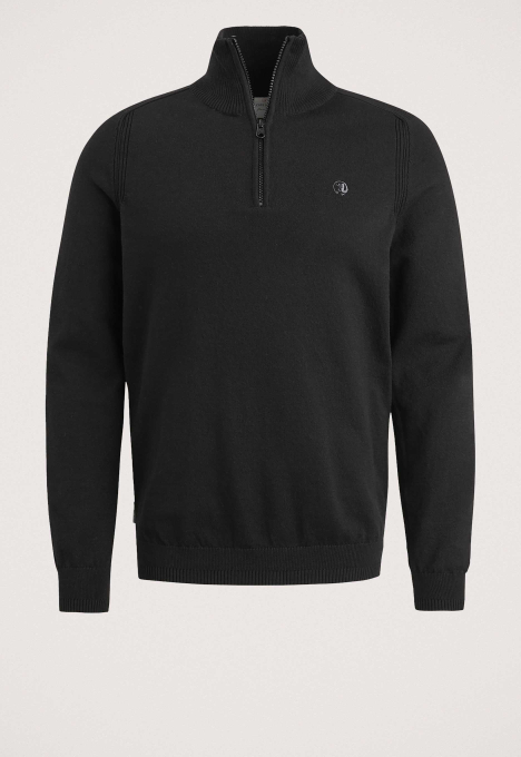 Half Zip Collar Cotton Stretch Trui