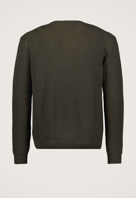 Rib-Knit Cotton Pullover
