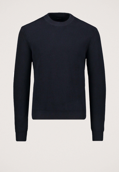 Rib-Knit Cotton Pullover