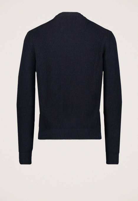 Rib-Knit Cotton Pullover