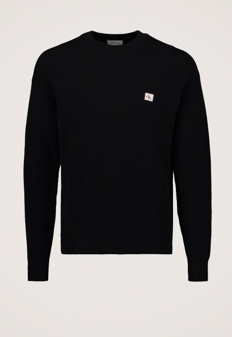 Cotton Waffle Crew Knit