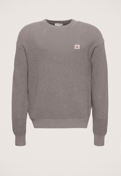 Cotton Waffle Crew Knit