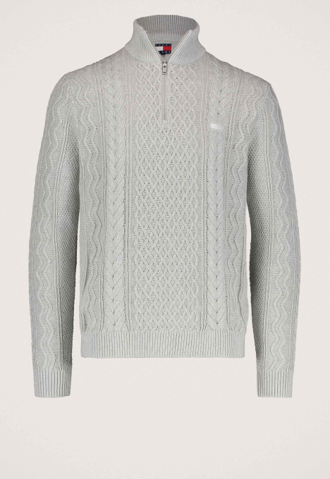 Cable Knit Zip Trui