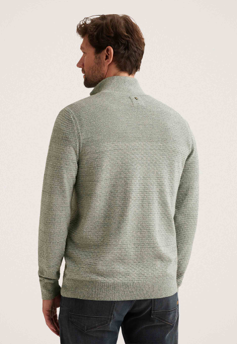 Half Zip Collar Cotton Mouline