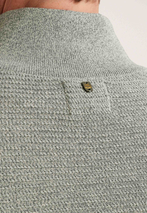 Half Zip Collar Cotton Mouline