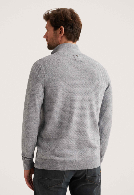 Half Zip Collar Cotton Mouline