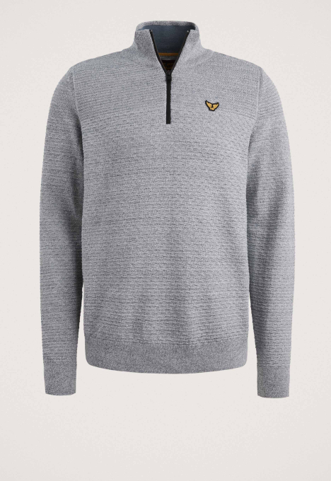 Half Zip Collar Cotton Mouline