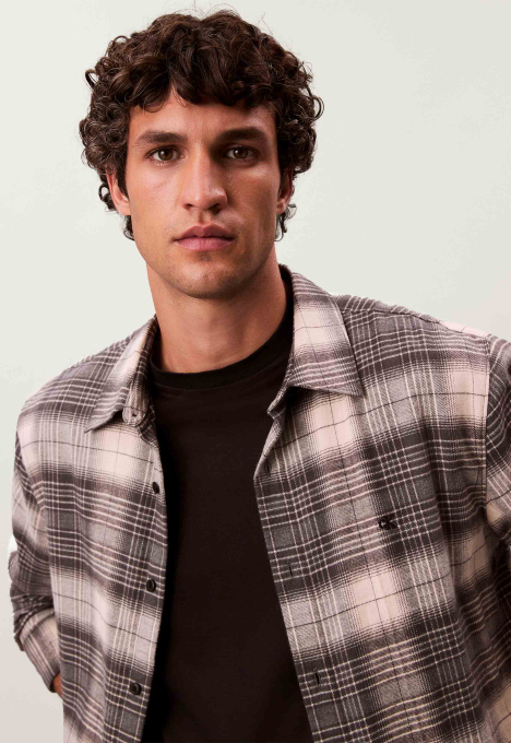 Brushed Plaid Overshirt