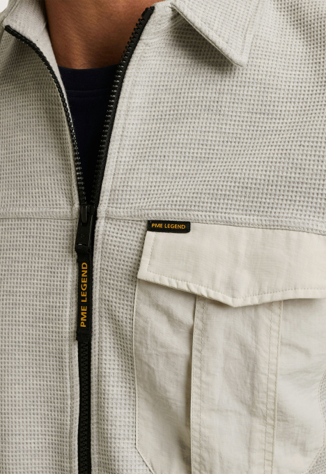 Jersey Waffle Shirt Jacket