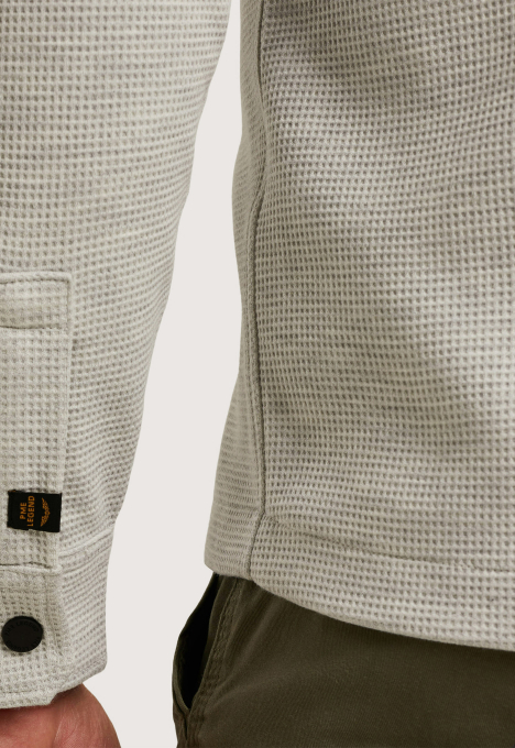 Jersey Waffle Shirt Jacket