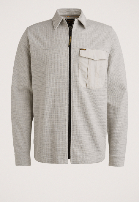 Jersey Waffle Shirt Jacket