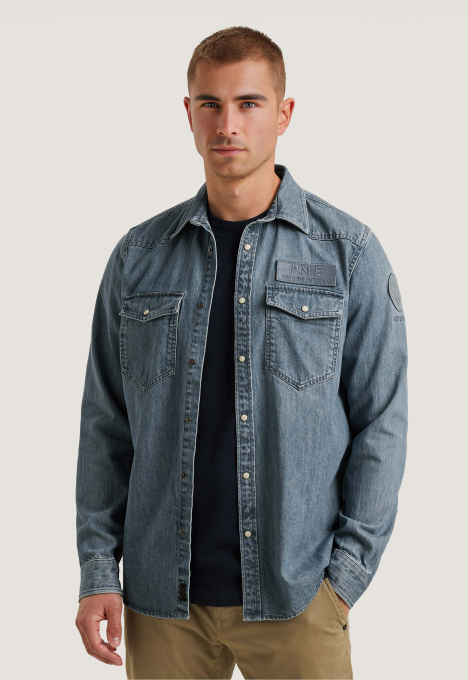 Denim Shirt Met Badges