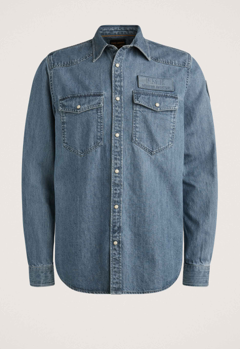 Denim Shirt Met Badges