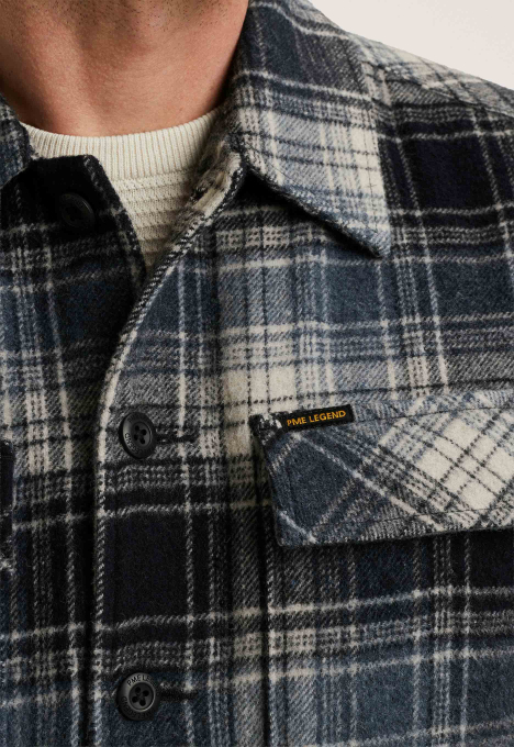 Woolblend Check Overshirt