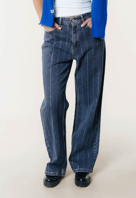 Gaias Rhinestones Denim Jeans