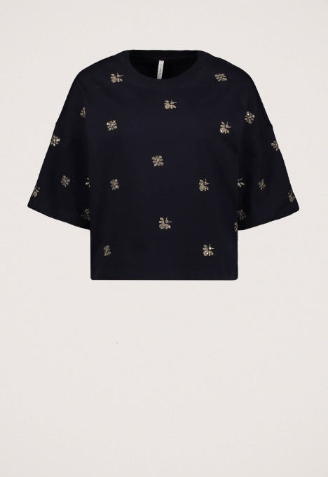 3S5201-30656C6 Embellished Sweatshirt 3/4