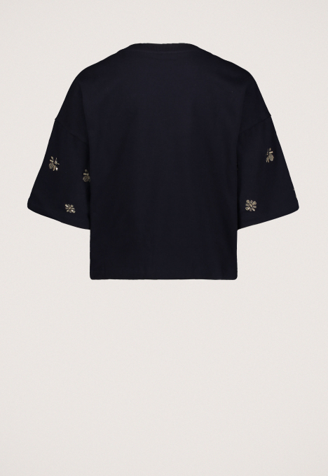 3S5201-30656C6 Embellished Sweatshirt 3/4