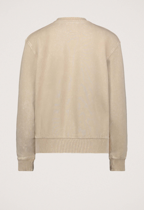 Washed A Line Script Sweater