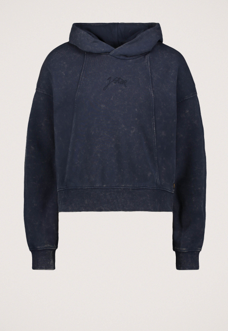 Washed A Line Script Hoodie