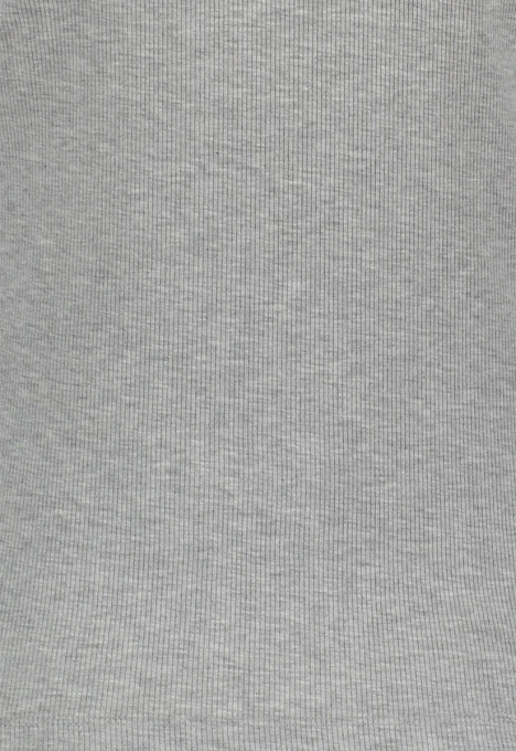 Rib Mock Neck Lange Mouwen T-shirt