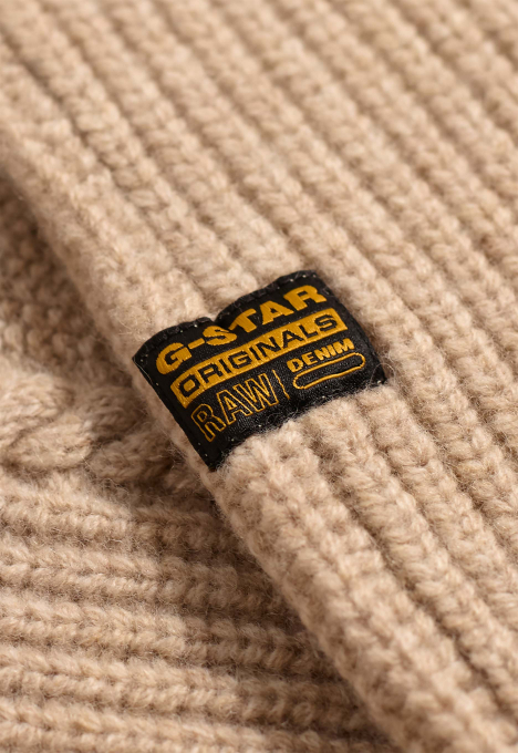 Cable Double Collar Knit Trui