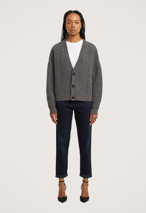 Cable Cropped Knit Vest