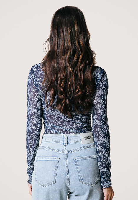 Neyo Paisley Mesh Top