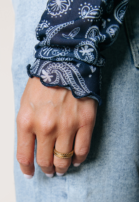 Neyo Paisley Mesh Top