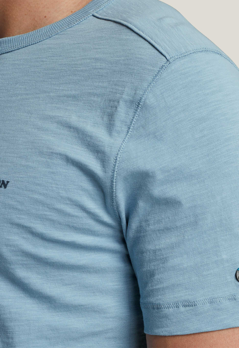 R-neck Co Slub T-shirt 