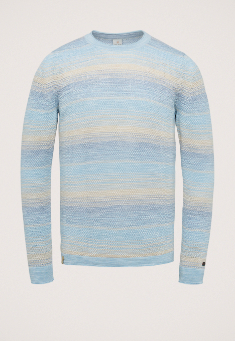 Crew Neck Slub Stripe Trui 
