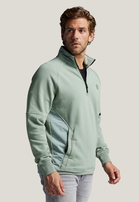 Terry Half Zip Sweat