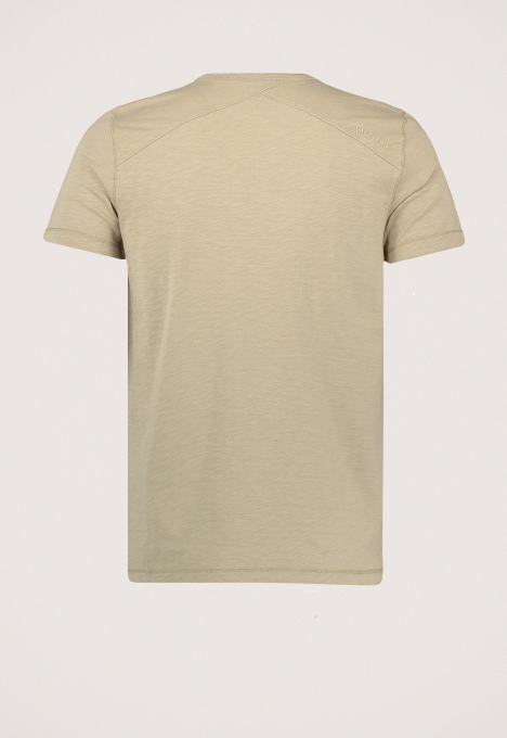 R-neck Co Slub T-shirt 
