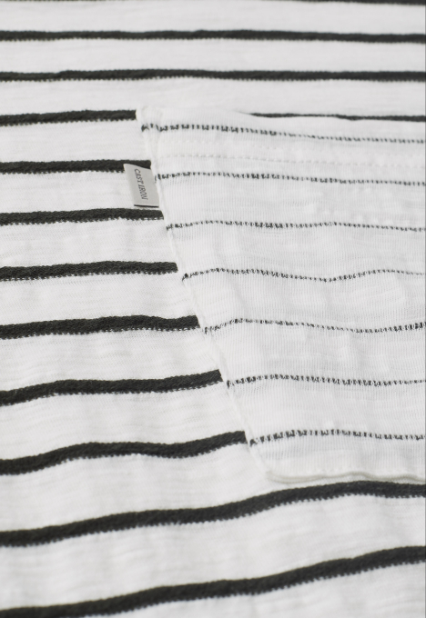 R-neck Co Slub T-shirt 