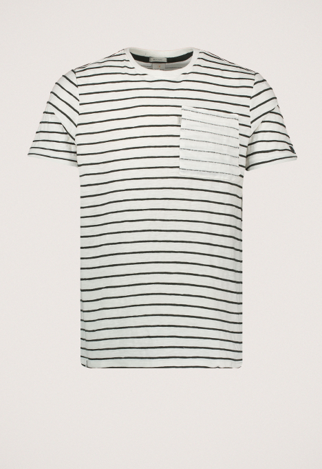R-neck Co Slub T-shirt