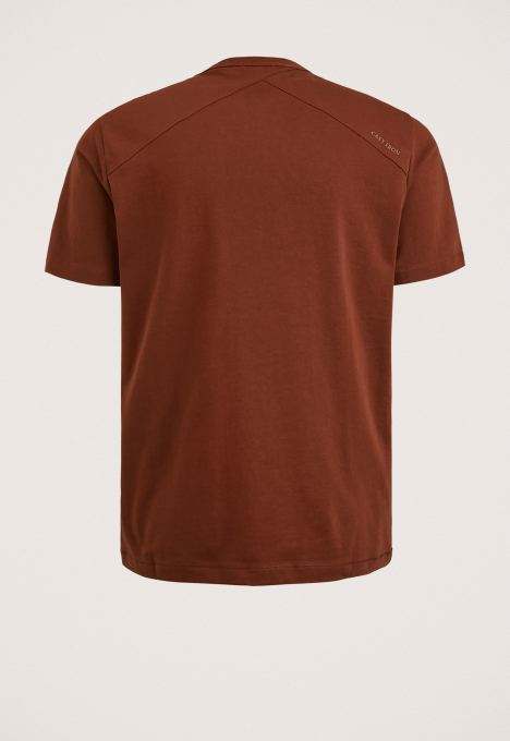 Cast Iron Heavy Slub Jersey T shirt Brown Brick Open32