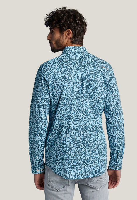 Print On Poplin Overhemd