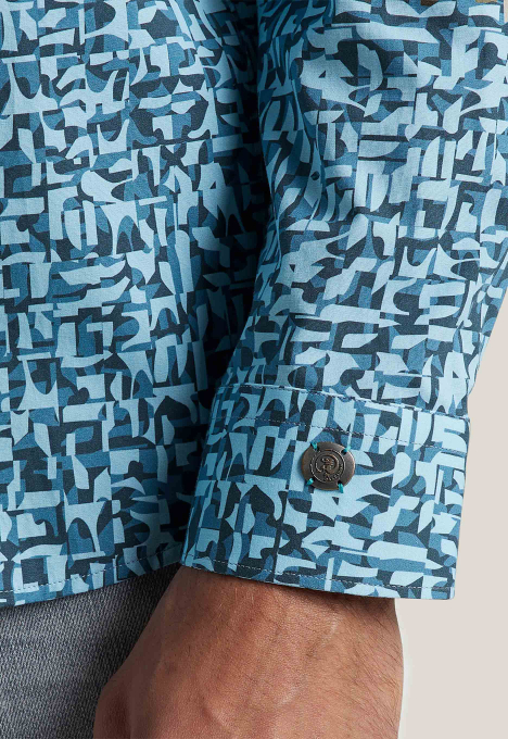 Print On Poplin Overhemd