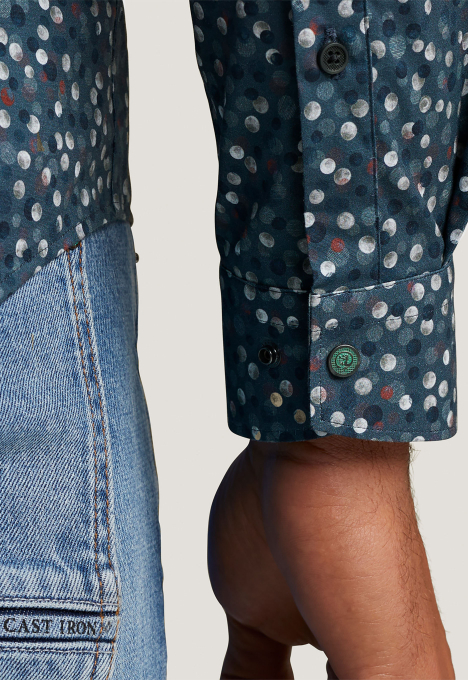 Print On Poplin Stretch Overhemd
