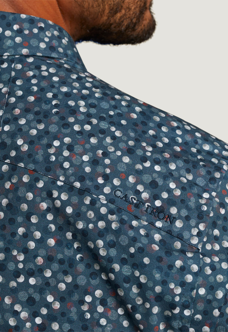Print On Poplin Stretch Overhemd