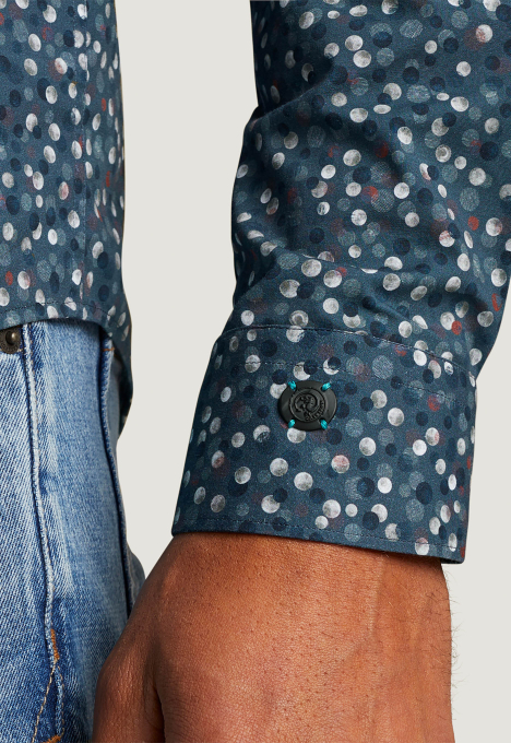 Print On Poplin Stretch Overhemd