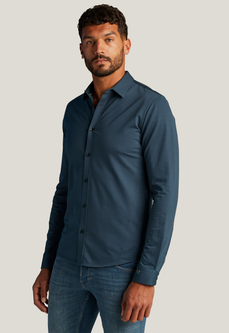Twill Jersey Two Tone Overhemd