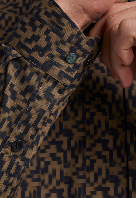 Print On Poplin Stretch Overhemd