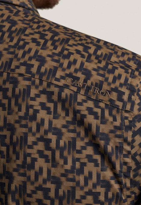 Print On Poplin Stretch Overhemd